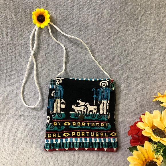 Handbags - NWOT - Portugal Motif Tapestry Mini Bag